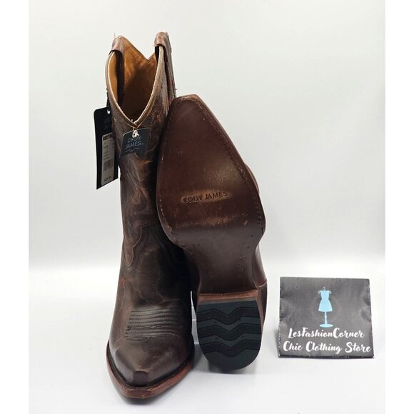 NWT Cody James Men's Brown Leather Whitehall Western Boots  Snip Toe Sz 9 D 2413 - Picture 4 of 16